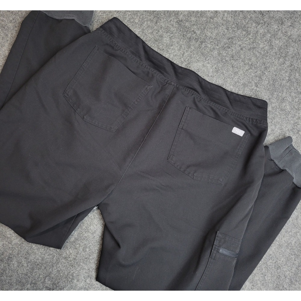 Figs Scrub Pants Womens Medium Black Stretch‎ Utility Zamora Jogger Drawstring